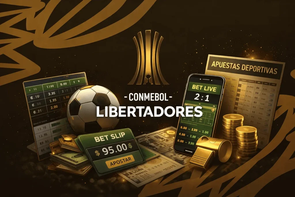 Copa Libertadores 2026 CONMEBOL imagen con elementos de apuestas