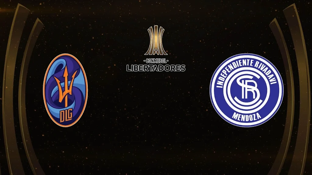 Imagem do jogo entre o Deportivo La Guaira e o Independiente Rivadavia com os logotipos dos times